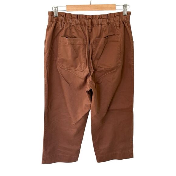 LOFT Utility Pants Size 10 Petite Paperbag Waist cropped Fabric belt Style 76194 - Picture 7 of 7